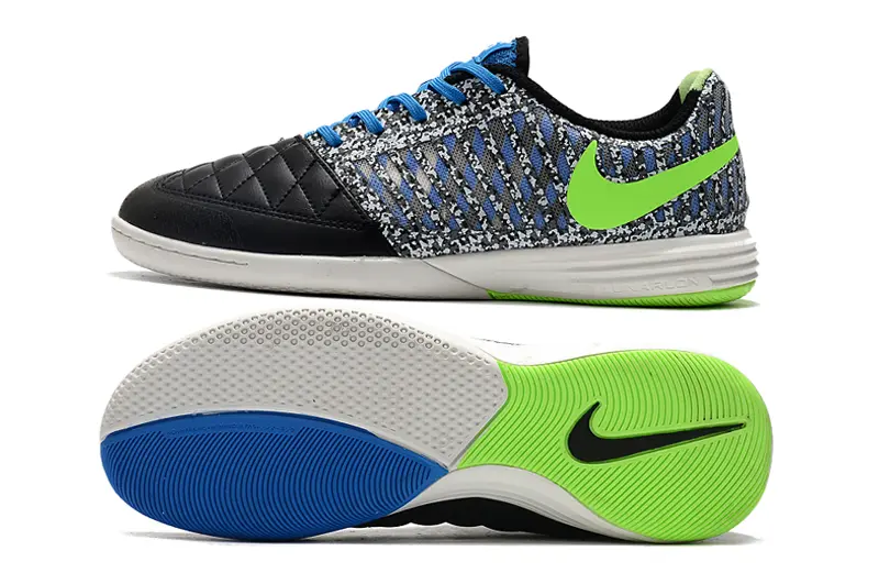 Nike Lunar Gato 2 IC - Black/Electric Blue/Lime Green