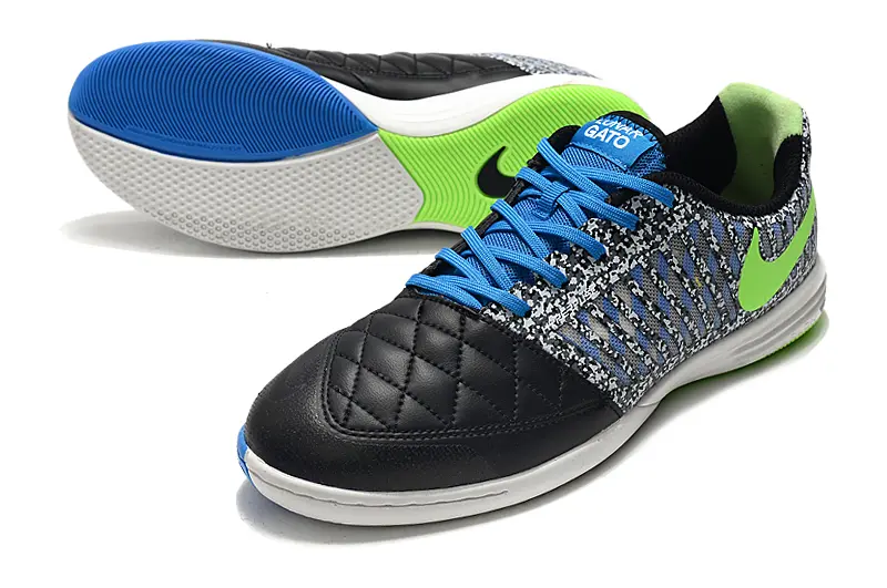 Nike Lunar Gato 2 IC - Black/Electric Blue/Lime Green