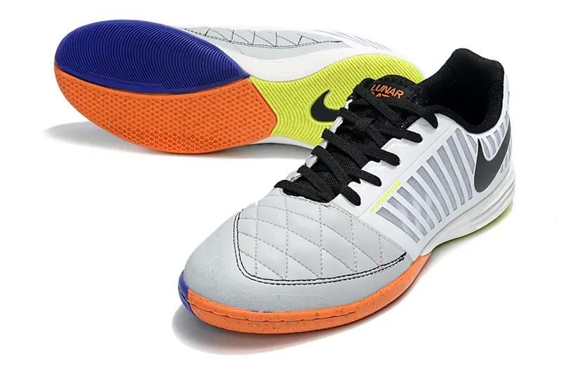 Nike Lunar Gato 2 IC - Gray/Vibrant Orange/Neon Green