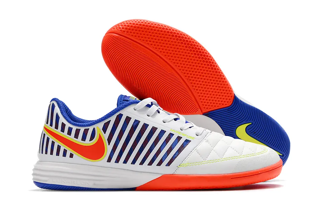 Nike Lunar Gato 2 IC - White/Flame Orange/Cobalt Blue