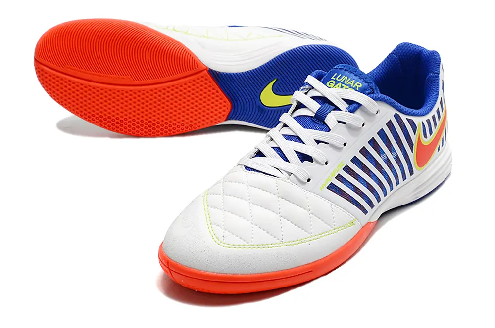 Nike Lunar Gato 2 IC - White/Flame Orange/Cobalt Blue