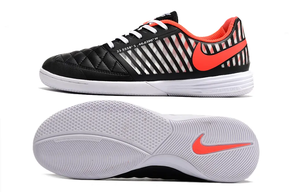 Nike Lunar Gato 2 IC - Black/Fiery Coral/Sleek White
