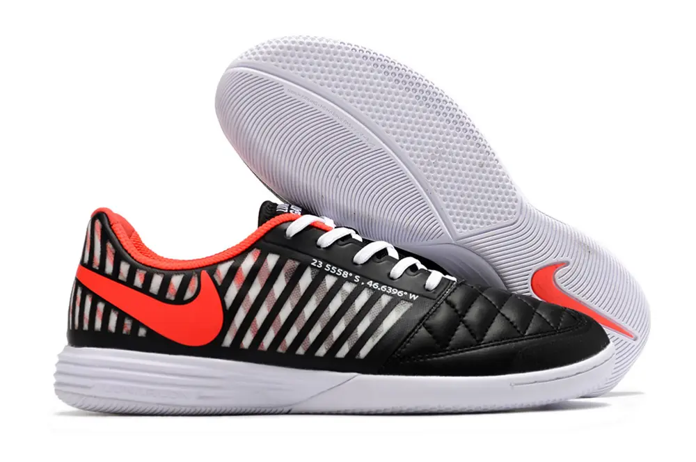 Nike Lunar Gato 2 IC - Black/Fiery Coral/Sleek White