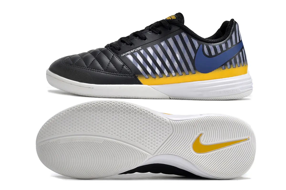 Nike Lunar Gato 2 IC - Black/Electric Yellow/Navy Blue