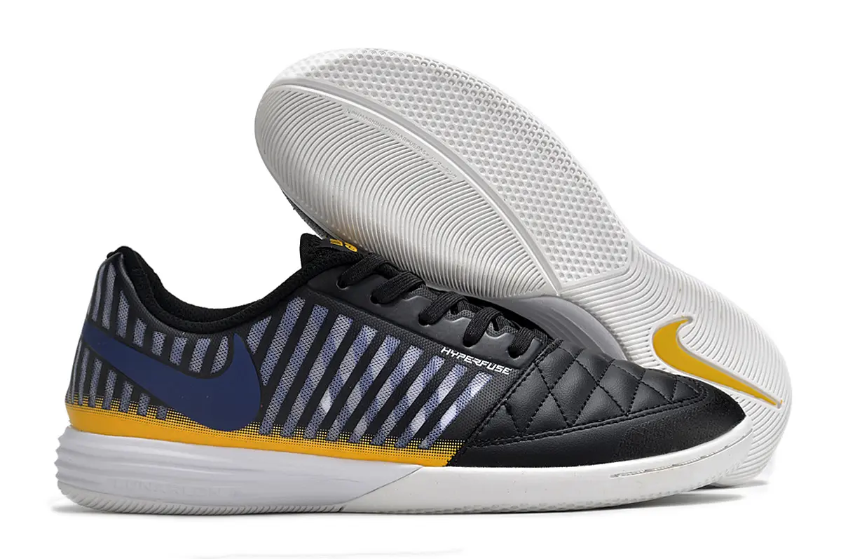 Nike Lunar Gato 2 IC - Black/Electric Yellow/Navy Blue