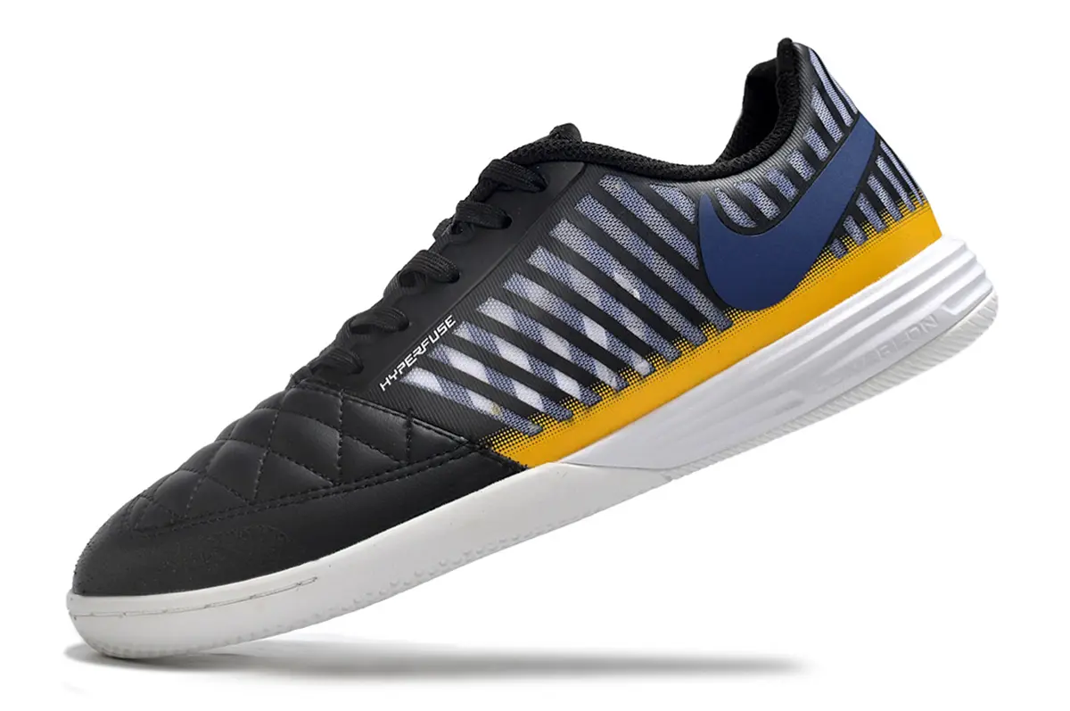 Nike Lunar Gato 2 IC - Black/Electric Yellow/Navy Blue