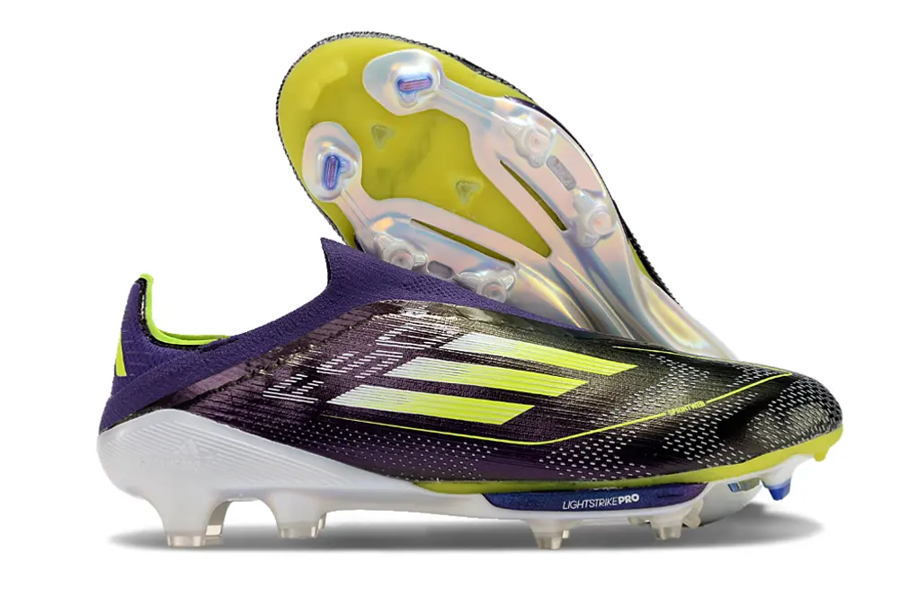 Adidas F50+ Elite Laceless Lightstrike Pro FG - Purple/Vivid Yellow/Vibrant Green