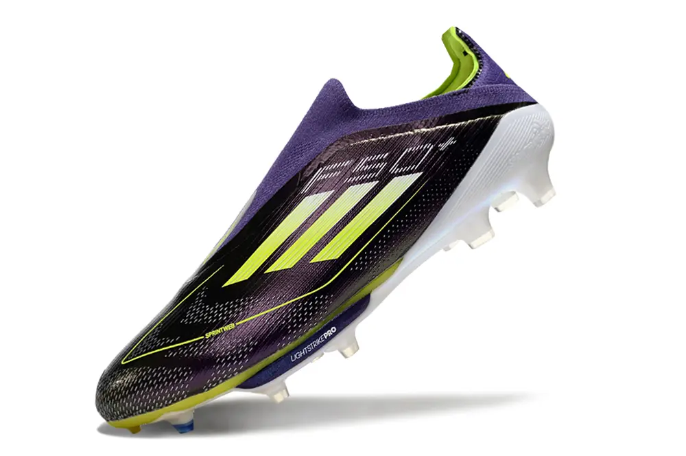 Adidas F50+ Elite Laceless Lightstrike Pro FG - Purple/Vivid Yellow/Vibrant Green