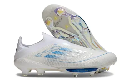 Adidas F50+ Elite Laceless Lightstrike Pro FG - White/Glacier Blue/Crystal White