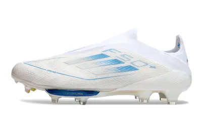 Adidas F50+ Elite Laceless Lightstrike Pro FG - White/Glacier Blue/Crystal White
