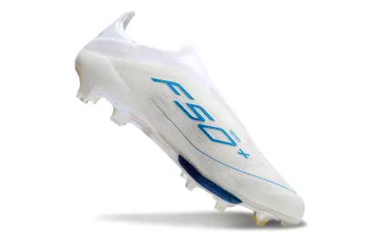 Adidas F50+ Elite Laceless Lightstrike Pro FG - White/Glacier Blue/Crystal White