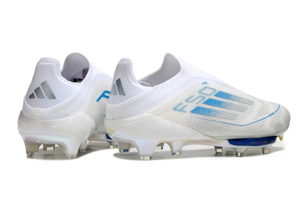 Adidas F50+ Elite Laceless Lightstrike Pro FG - White/Glacier Blue/Crystal White