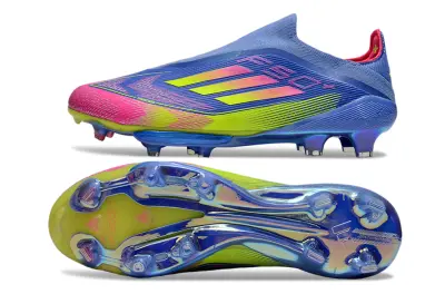 Adidas F50+ Elite Laceless Lightstrike Pro FG - Blue/Vibrant Pink/Neon Yellow