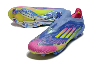 Adidas F50+ Elite Laceless Lightstrike Pro FG - Blue/Vibrant Pink/Neon Yellow
