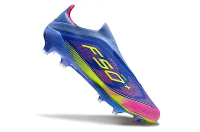 Adidas F50+ Elite Laceless Lightstrike Pro FG - Blue/Vibrant Pink/Neon Yellow