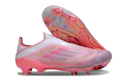 Lamine Yamal x Adidas F50+ Elite Laceless Lightstrike Pro FG - Pink/Coral Flame/Soft Rose
