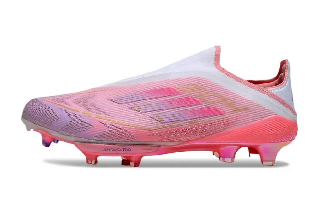 Lamine Yamal x Adidas F50+ Elite Laceless Lightstrike Pro FG - Pink/Coral Flame/Soft Rose