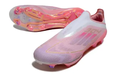 Lamine Yamal x Adidas F50+ Elite Laceless Lightstrike Pro FG - Pink/Coral Flame/Soft Rose