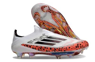 Adidas F50+ Elite Laceless Lightstrike Pro FG - White/Electric Orange/Sleek Black