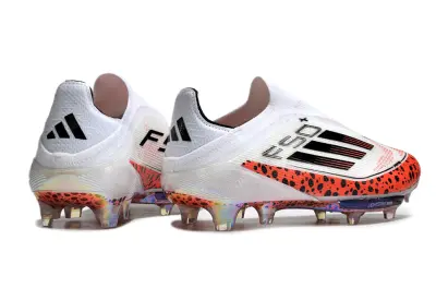 Adidas F50+ Elite Laceless Lightstrike Pro FG - White/Electric Orange/Sleek Black