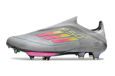 Adidas F50+ Elite Laceless Lightstrike Pro FG - Gray/Vibrant Pink/Electric Yellow