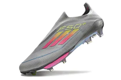 Adidas F50+ Elite Laceless Lightstrike Pro FG - Gray/Vibrant Pink/Electric Yellow