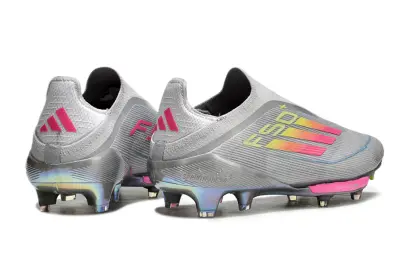 Adidas F50+ Elite Laceless Lightstrike Pro FG - Gray/Vibrant Pink/Electric Yellow