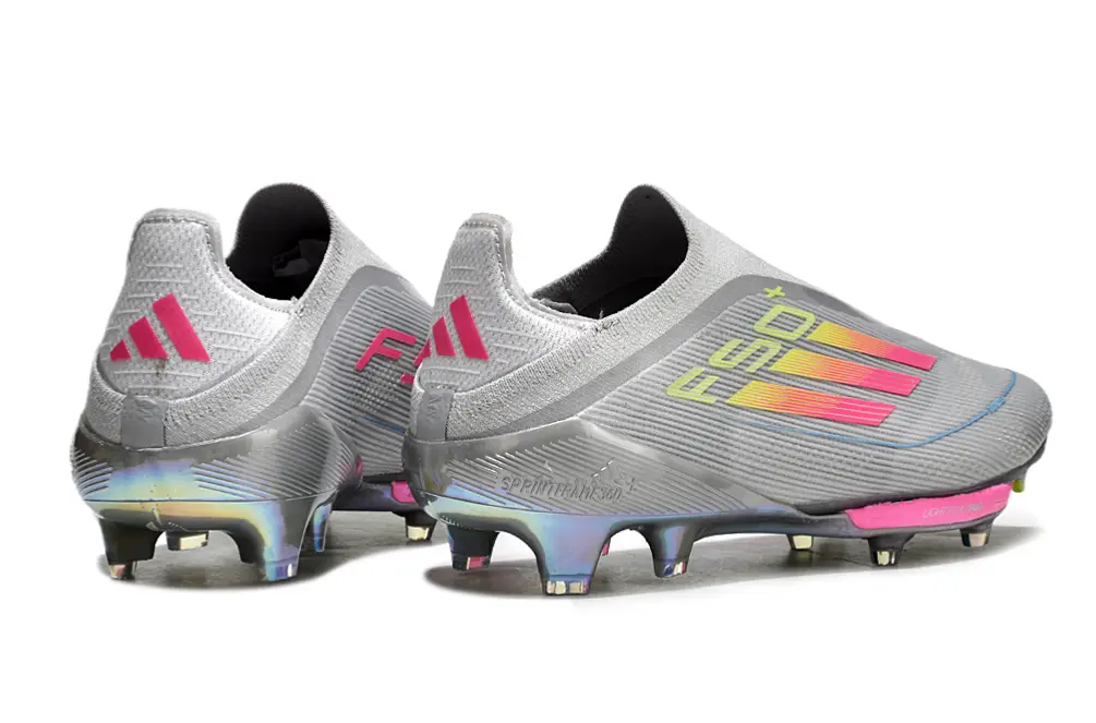 Adidas F50+ Elite Laceless Lightstrike Pro FG - Gray/Vibrant Pink/Electric Yellow