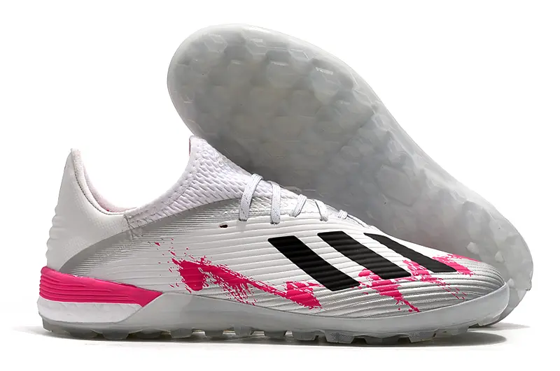 Adidas X 19.1 TF - White/Pink Splash/Black Stripes