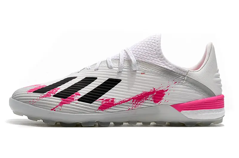 Adidas X 19.1 TF - White/Pink Splash/Black Stripes