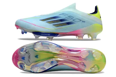Adidas F50+ Elite Laceless Lightstrike Pro FG - Blue/Electric Yellow/Pastel Pink