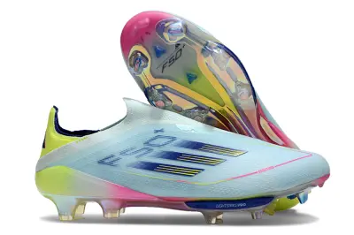 Adidas F50+ Elite Laceless Lightstrike Pro FG - Blue/Electric Yellow/Pastel Pink