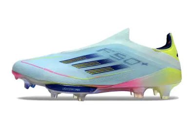 Adidas F50+ Elite Laceless Lightstrike Pro FG - Blue/Electric Yellow/Pastel Pink
