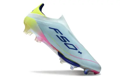 Adidas F50+ Elite Laceless Lightstrike Pro FG - Blue/Electric Yellow/Pastel Pink