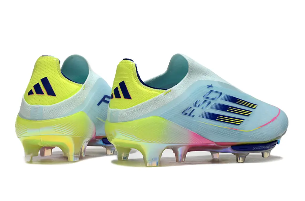 Adidas F50+ Elite Laceless Lightstrike Pro FG - Blue/Electric Yellow/Pastel Pink