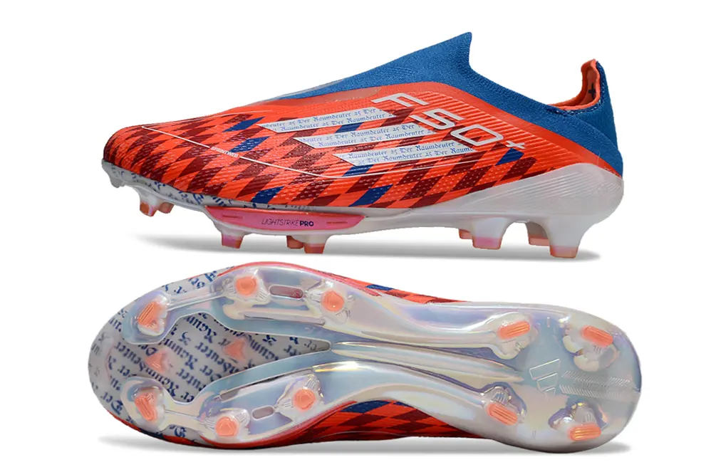 Thomas Müller x Adidas F50+ Elite Laceless Lightstrike Pro FG - Red/Electric Blue/Fierce Orange