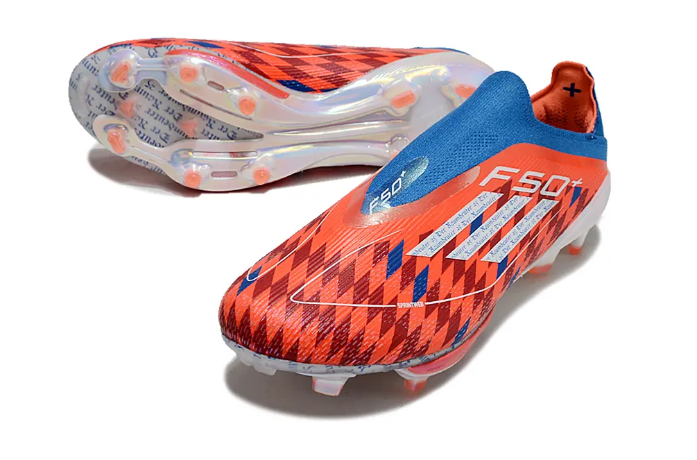 Thomas Müller x Adidas F50+ Elite Laceless Lightstrike Pro FG - Red/Electric Blue/Fierce Orange