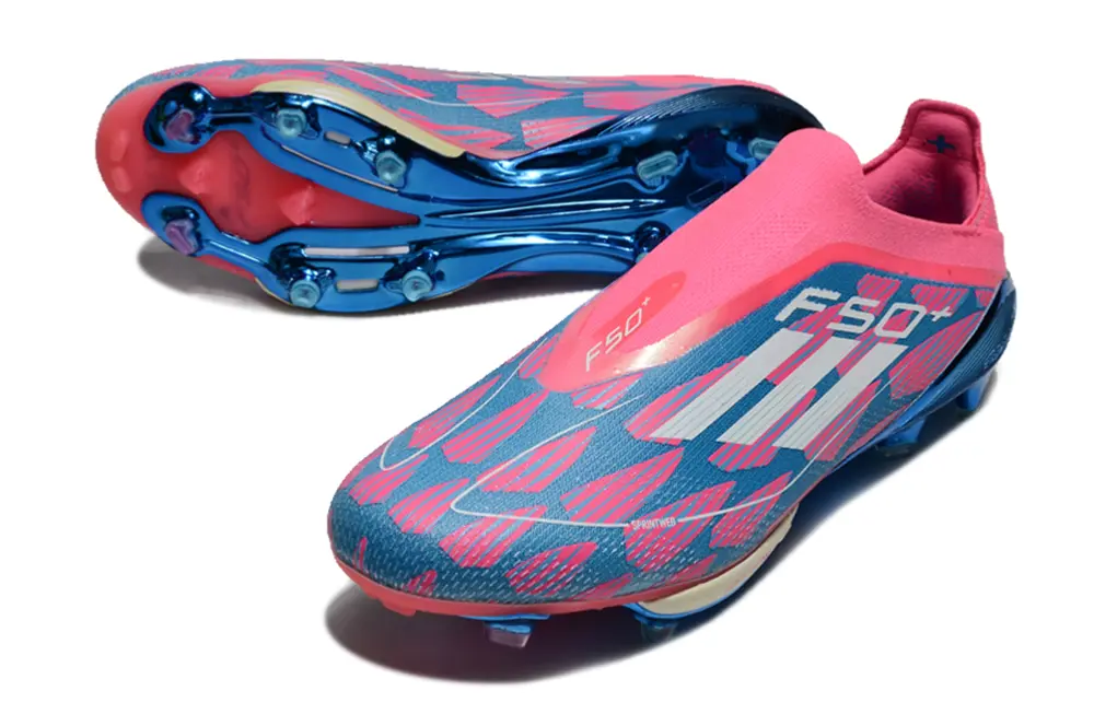 Adidas F50+ Elite Laceless Lightstrike Pro FG - Pink/Electric Pink/Steel Blue