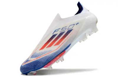 Adidas F50+ Elite Laceless Lightstrike Pro FG - White/Neon Orange/Deep Blue