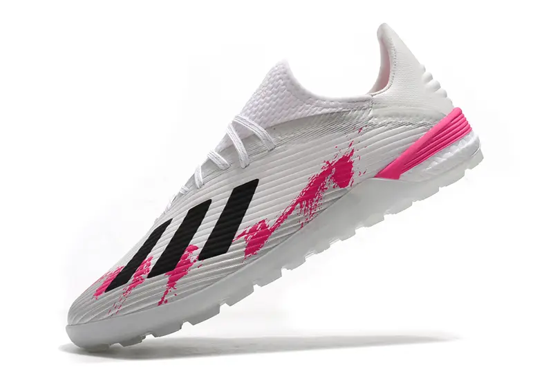 Adidas X 19.1 TF - White/Pink Splash/Black Stripes