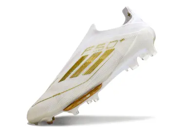 Adidas F50+ Elite Laceless Lightstrike Pro FG - White/Metallic Gold/Reflective Silver