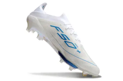 Adidas F50+ Elite Lightstrike Pro FG - White/Sky Blue/Glossy Silver