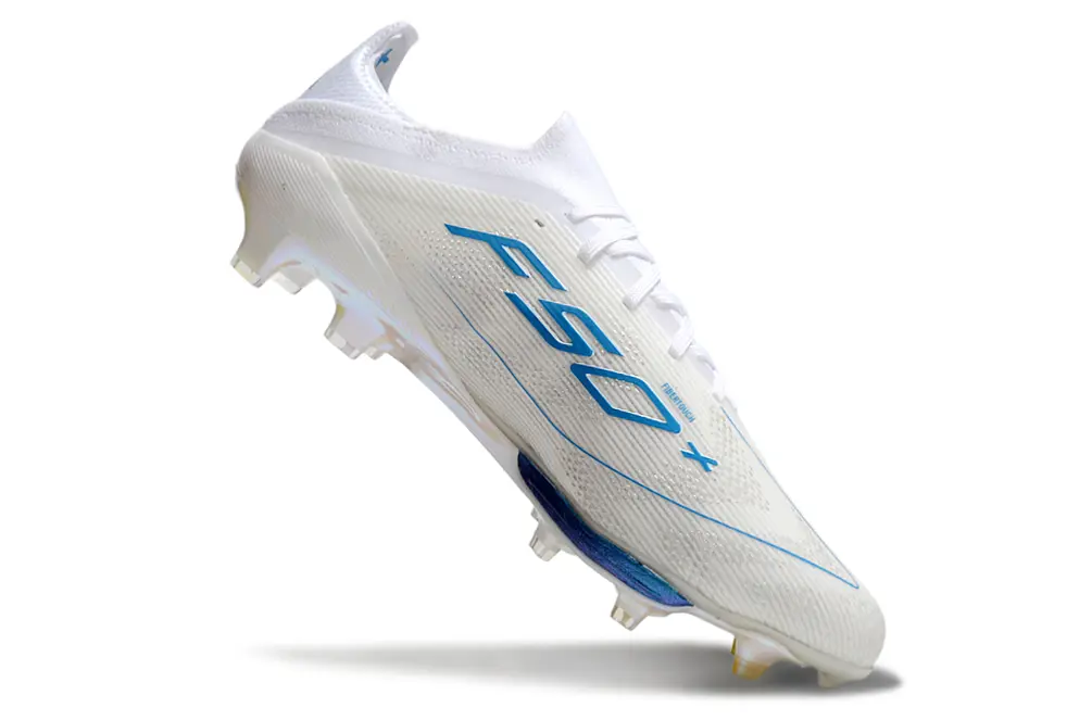 Adidas F50+ Elite Lightstrike Pro FG - White/Sky Blue/Glossy Silver