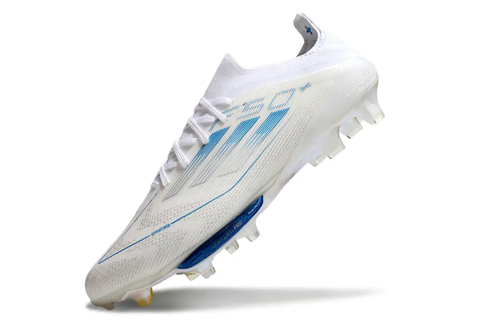 Adidas F50+ Elite Lightstrike Pro FG - White/Sky Blue/Glossy Silver