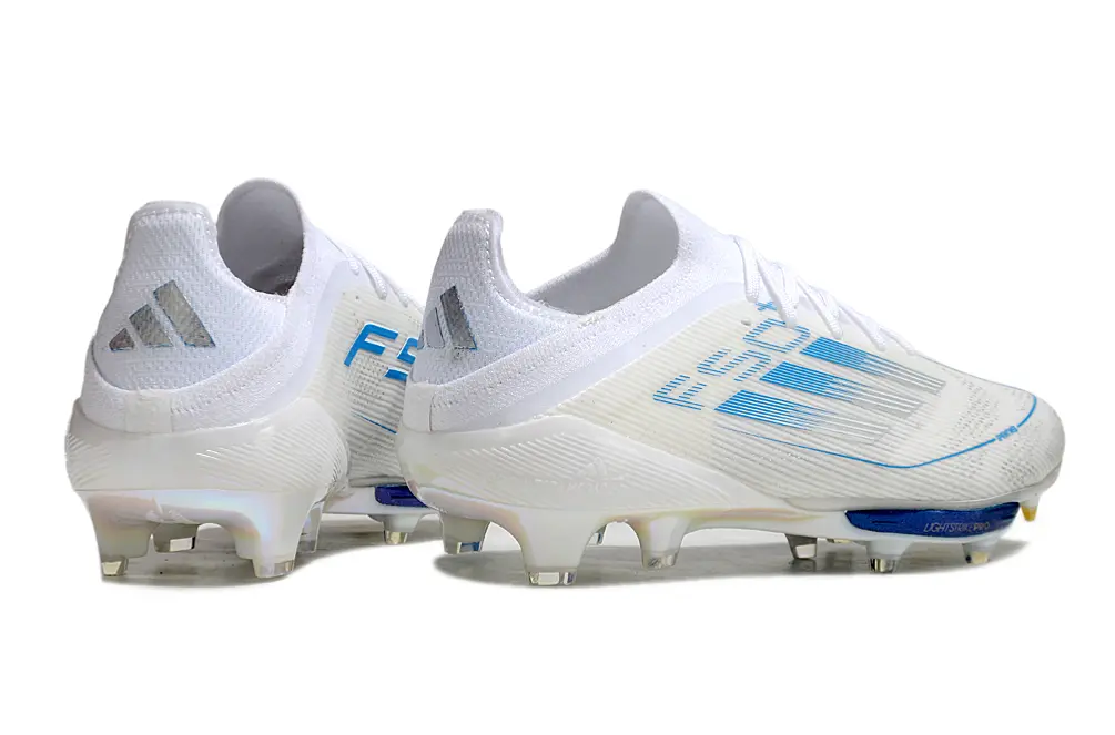 Adidas F50+ Elite Lightstrike Pro FG - White/Sky Blue/Glossy Silver