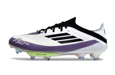Messi x Adidas F50+ Elite Lightstrike Pro FG - White/Electric Purple/Neon Green