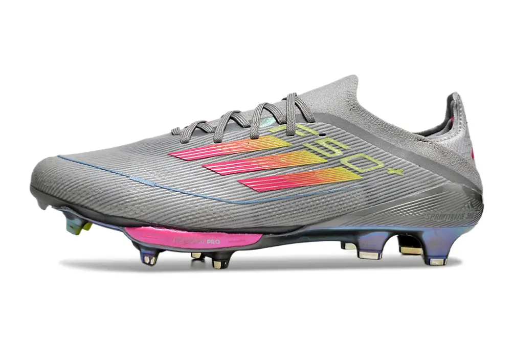 Adidas F50+ Elite Lightstrike Pro FG - Gray/Pink Shine/Rainbow Gradient