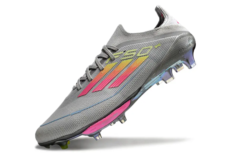 Adidas F50+ Elite Lightstrike Pro FG - Gray/Pink Shine/Rainbow Gradient