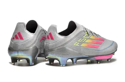 Adidas F50+ Elite Lightstrike Pro FG - Gray/Pink Shine/Rainbow Gradient