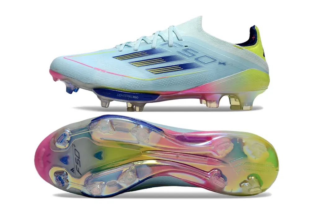 Adidas F50+ Elite Lightstrike Pro FG - Ice/Neon Yellow/Coral Pink